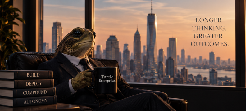 Arthur Whitmore seated in the Shellback Enterprises LLC office overlooking the city